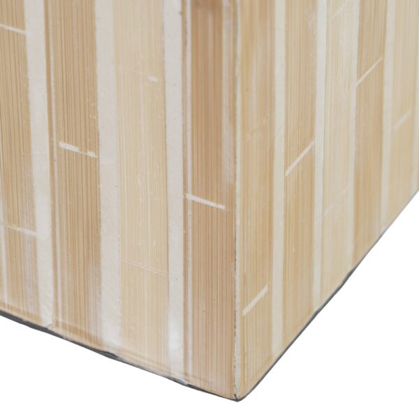 PORTAVELAS BEIGE BAMBU/MDF 10X10X10 CM
