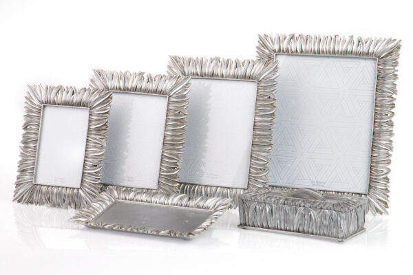 BANDEJA PLUMA PLATA 25X15X2 CM
