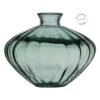 JARRON VERDE VIDRIO 19X19X14 CM