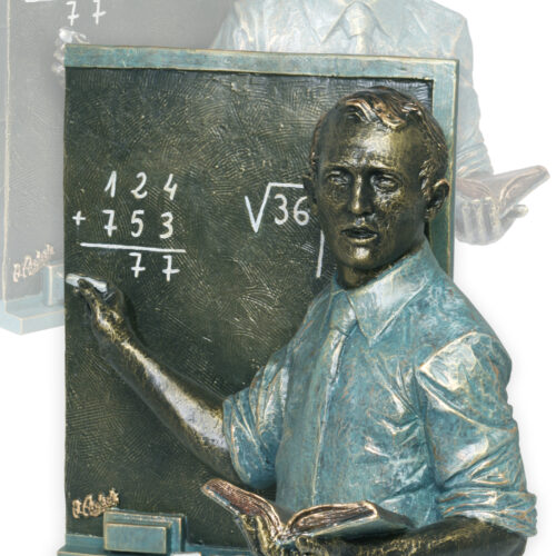 Escultura Profesor con pizarra - A. Anglada