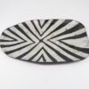 CENTRO CRISTAL PLATA/NEGRO 39x23x4 CM