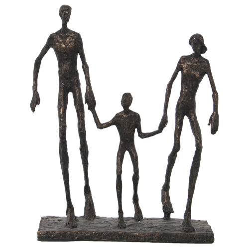 FIGURA RES FAMILIA DORADO 26X12X33CM