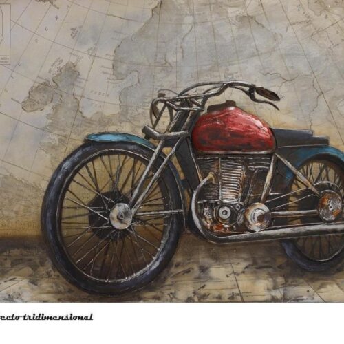 CUADRO MOTO CLASICA 3D 120X90