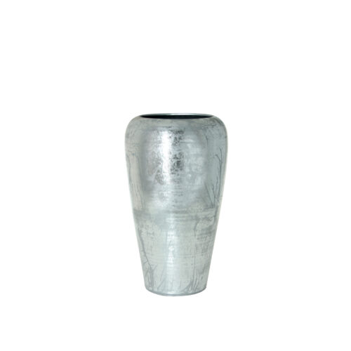 JARRON  TERRACOTA/PLATA 29x50