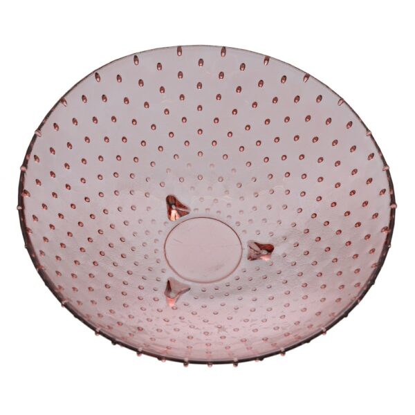 CENTRO MESA ROSA VIDRIO 30X30X9 CM
