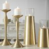 CANDELABRO ALUM. ESTRIAS ORO 30