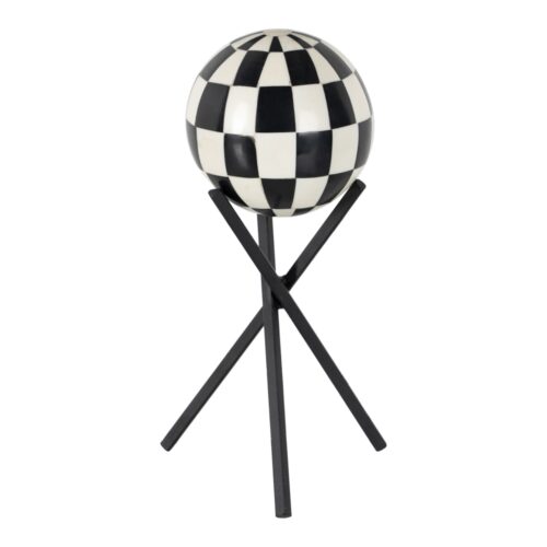 FIGURA BLANCO-NEGRO MET/RESINA 15X15X25