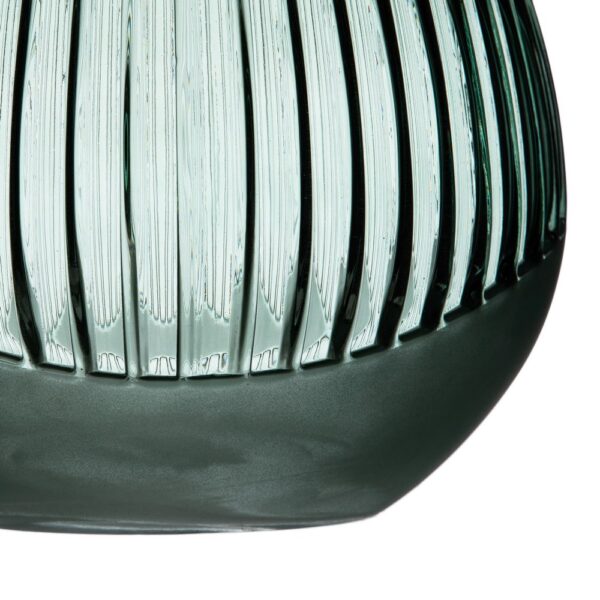 JARRON VERDE VIDRIO 23X23X23 CM