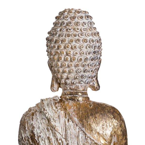 FIGURA BUDA ORO-BLANCO 17X9X38