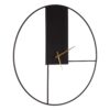 RELOJ PARED NEGRO METAL 60 RECTANGULO