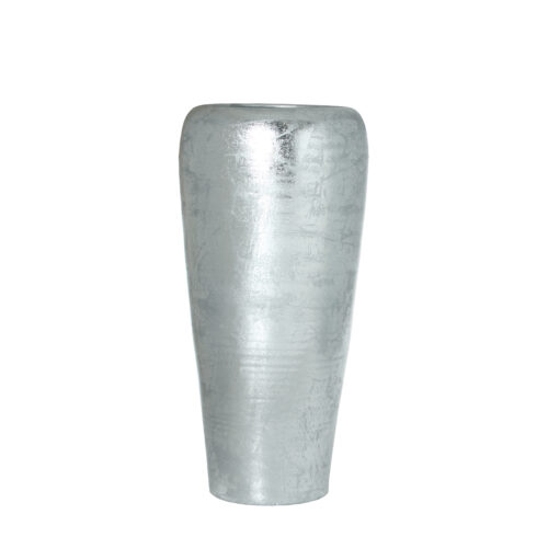 JARRON  TERRACOTA/PLATA 32x70