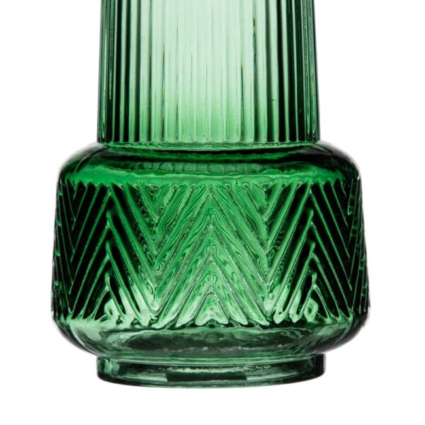 JARRON VERDE VIDRIO 10X10X15