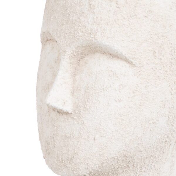 MACETERO ROSTRO CEMENTO BL 14X14X24CM