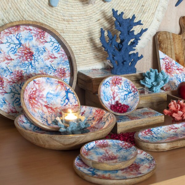 PLATO OLIVO CORAL 15X15X2,5 CM