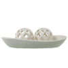BOLA CERAMICA CALADA 10CM CREMA O10CM