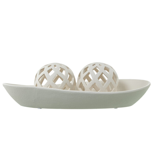 BOLA CERAMICA CALADA 10CM CREMA O10CM