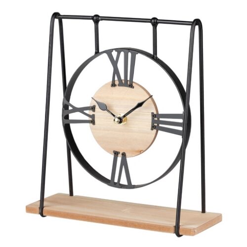 RELOJ S/MESA MET/MAD 23,5x8x25,5 CM