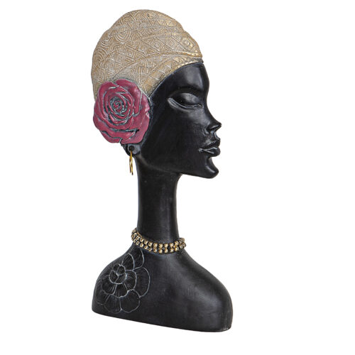 BUSTO MUJER TURBANTE FLOR 17X7X35CM
