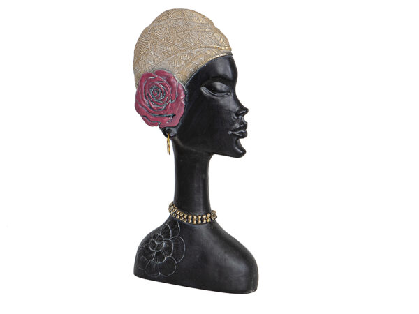 BUSTO MUJER TURBANTE FLOR 17X7X35CM