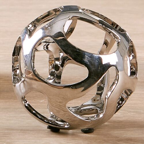 BOLA CERAMICA TROQ. ABST. PLATA 10D