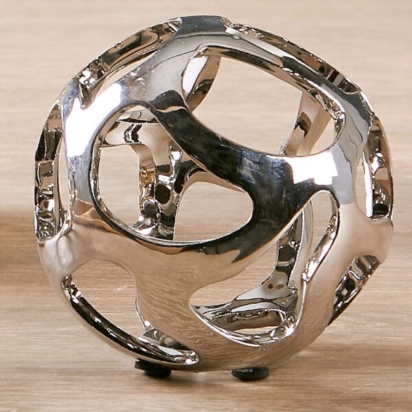 BOLA CERAMICA TROQ. ABST. PLATA 10D