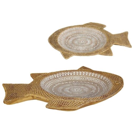 CENTRO PEZ RESINA RATTAN 37X23X4