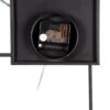 RELOJ PARED NEGRO METAL 60 RECTANGULO