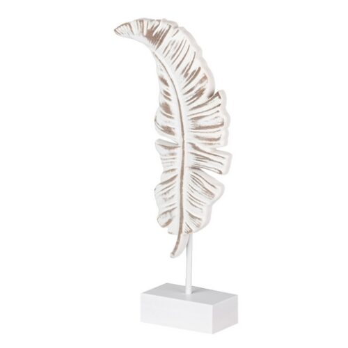 ADORNO MESA PLUMA MAD/BL 9x5x30 CM