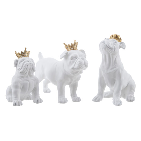 FIG. BULL DOG BLANCO-ORO 16X17X23
