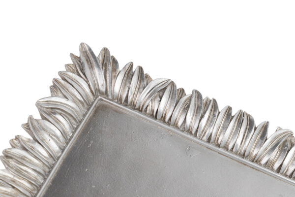 BANDEJA PLUMA PLATA 25X15X2 CM