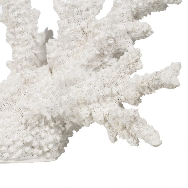 FIGURA CORAL BLANCO RESINA 34X13X27 CM