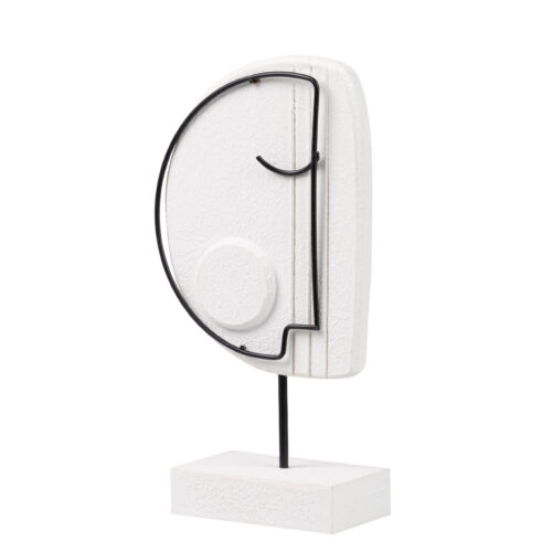 ESCULTURA ROTRO MADERA ABST 13X6X24CM