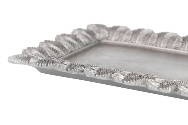 BANDEJA HOJA PLATA  25X14,5X2,5 CM