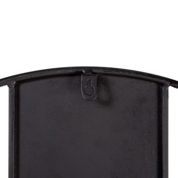 RELOJ PARED NEGRO METAL 60 RECTANGULO
