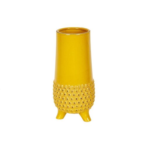 FLORERO CERAMICA MOSTAZA 13X27