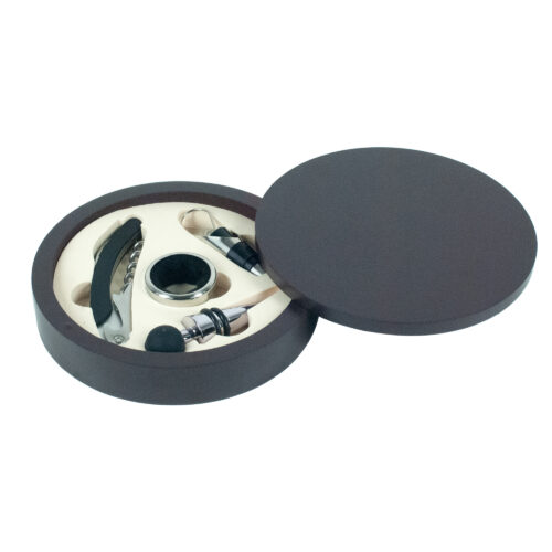 CAJA REDONDA 4 PCS VINO