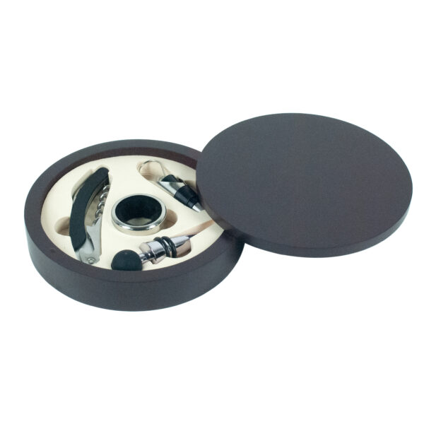 CAJA REDONDA 4 PCS VINO