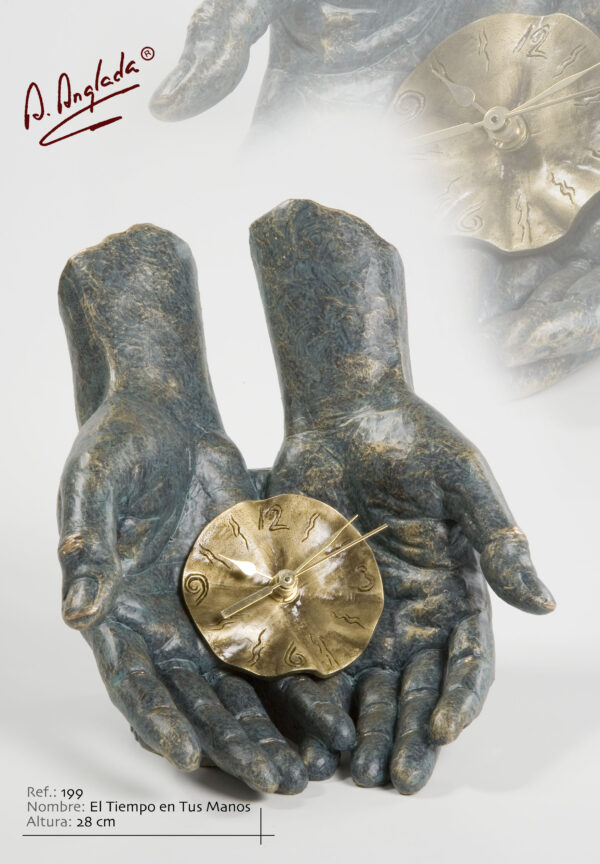 Escultura El tiempo en tus manos - A. Anglada