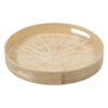 BANDEJA BEIGE BAMBU MDF 35X35X5 CM