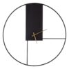 RELOJ PARED NEGRO METAL 60 RECTANGULO