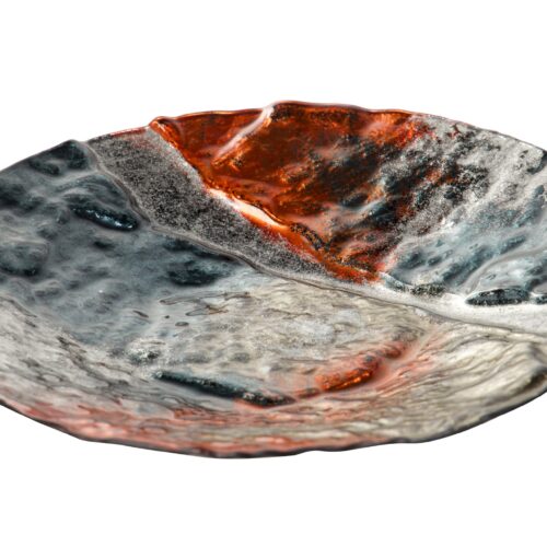 CENTRO DE MESA CRISTAL 38X38X6 CM