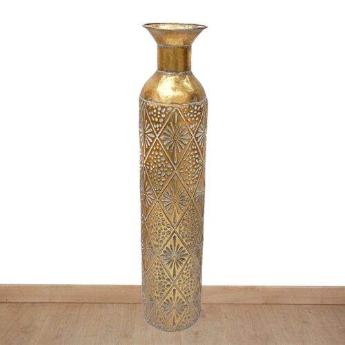 JARRON METAL DORADO 15x15x71