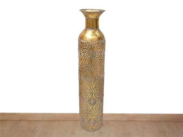 JARRON METAL DORADO 15x15x71