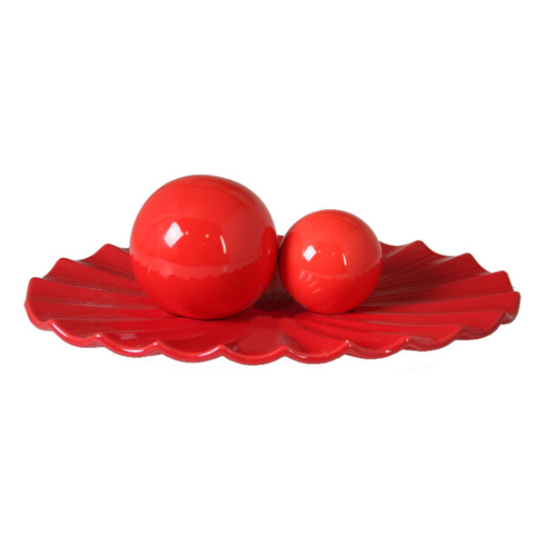 BOLA CERAMICA ROJA 9CM