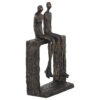 FIGURA RES PAREJA SENTADA DOR 17X10X27CM