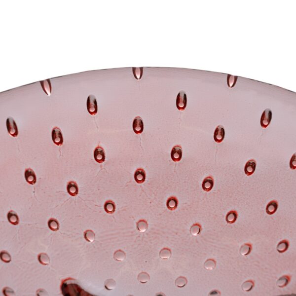 CENTRO MESA ROSA VIDRIO 20X20X7 CM