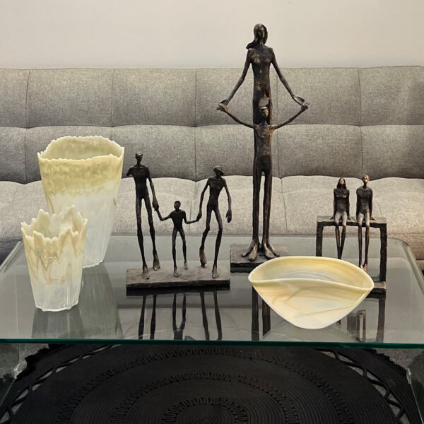 FIGURA RES FAMILIA DORADO 26X12X33CM