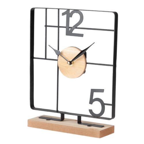 RELOJ S/MESA FORJA MAD.CUAD 23X7X28,5CM