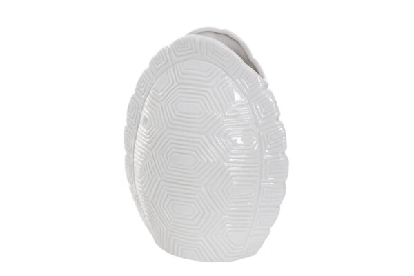 FLORERO TORTUGA PORCELANA BL 17X11X21CM