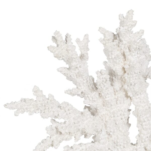 FIGURA CORAL BLANCO RESINA 34X13X27 CM